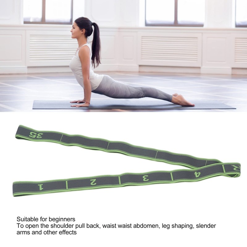 Elastic Workout Stretch Band Strap Yoga Elastic Band with Numbers