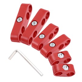X AUTOHAUX 1 Set 8mm Car Engine Spark Plug Wire Separator Looms Divider Organizer Clamp Plastic Red