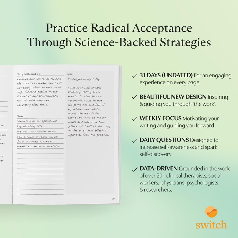 Switch Research Mindful Planner (Acceptance) - Evidence-Based Life Organizer -