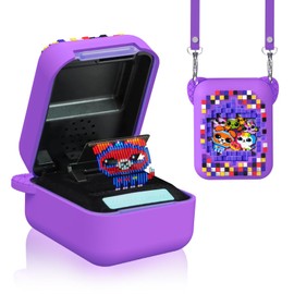 Silikon-Schutzhülle für digitale Haustiere, interaktives Spielzeug für Bitzee, virtuelle Maschine für Haustiere, weiche Schutzhülle mit Umhängeband (lila)