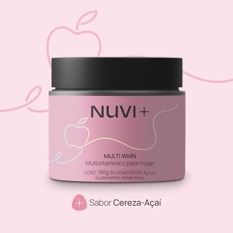 NUVI+ Multivitamínico en gomita para mujer Libre de complejo B