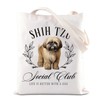 Shih tzu Social Club Tote Bag Shih tzu Lovers Shoulder