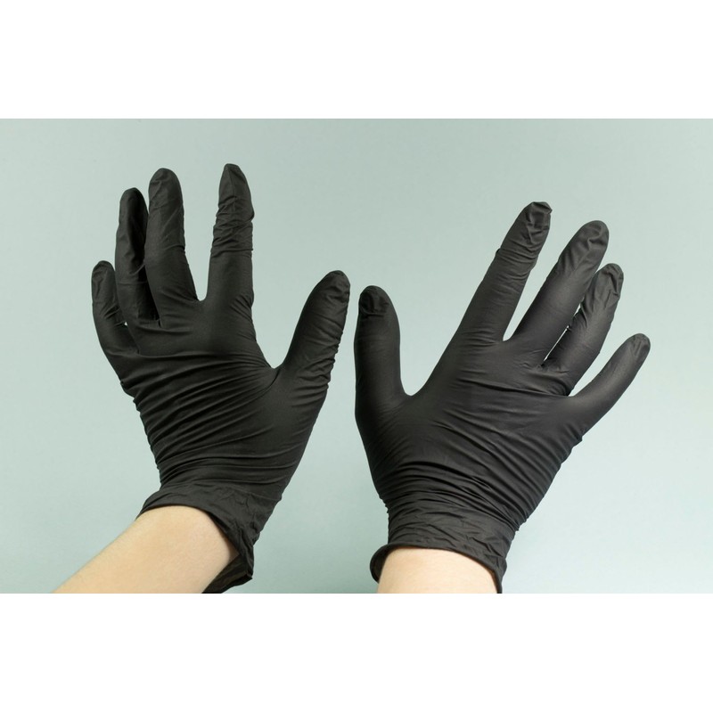 RAP Gloves Professional Black Nitrile Powder Free Multi Purpose Gloves