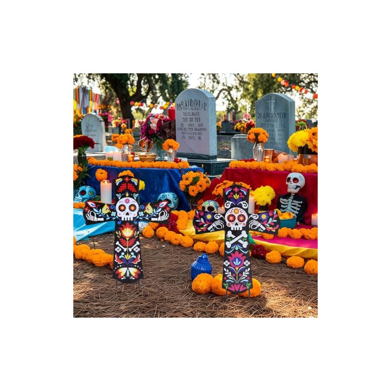 Hogardeck Dia de Los Muertos - Juego de 2 estacas
