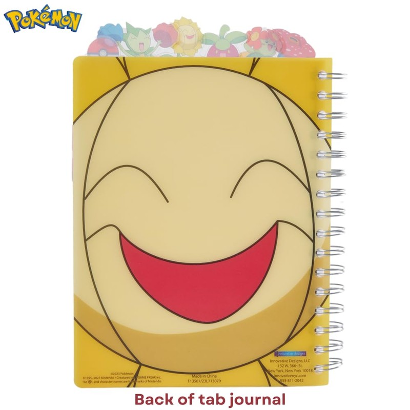 Innovative Designs Pokémon Tab Journal Notebook, Spiral Bound, 144 Lined