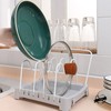 Multifunction Standing Cutting Board Storage Rack Pan Pot Lid Stand