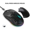 Wireless Mouse 2.4G Or BT5.1 Adjustable DPI Hollowed Out RGB