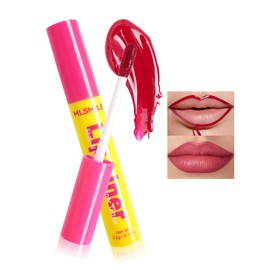 MIESCHER Peel Off Lip Liner Stain, Long Wear Moisturizing Lip Stain Peel Off, Waterproof Lip Stain with Matte Finish, Transfer-Proof, Instant Peel Off Lip Liner Pencil Highly Pigmented Lip Makeup, 02