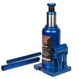 Donext 8 Ton/17637 LBS Hydraulic Bottle Jack, Blue Car Jack, 7.48-14.6 Inch Lifting Range, Welded Bottle Jack for Car, Pickup, Truck, RV, Auto Repair