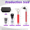 Swpeet 6Pcs Steel Bicycle Repair Tool Kit, Portable Emergency Accessories,