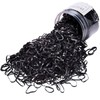 1000Pcs Black Hair Elastic Rubber Bands, MOIHSING No Damage Soft