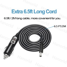 Car Charger Replacement for GENSROCK 88Wh 222Wh Portable Power Station Adapter Cord Supply 18AWG Cable