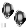 4in Vent Round Cap- 2 Pack -Stainless Steel Wall Round