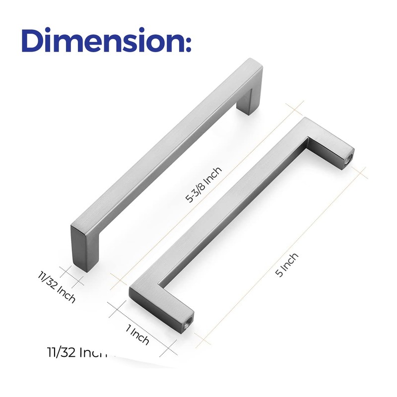 Ravinte 5 Pack Solid 5 Inch Center to Center Slim