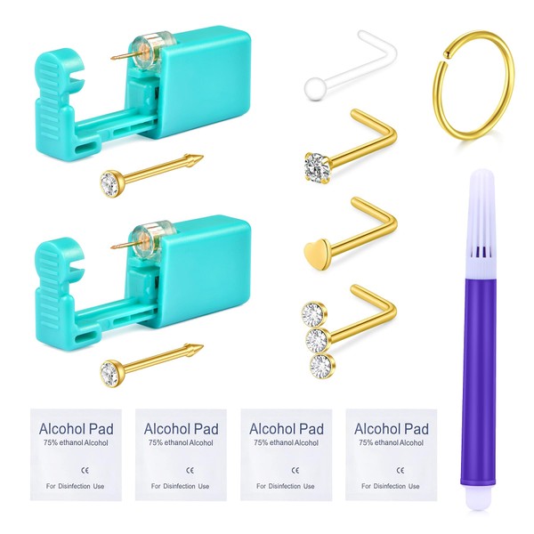 QWALIT Nose Piercing Kit Nose Ring Piercing Kit Self Nose