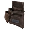 TOUGH MASTER Leather Tool Pouch, 4 Multi Pockets Suede Buffalo