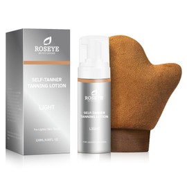 Self Tanner,Sunless Instant Tanning Lotion with Bronzer Applicator Self Tanning Lotion for All Skin Tones With Natural Extracts, Streak-Free Formula, Quick-Dry & Long-Lasting (Light)
