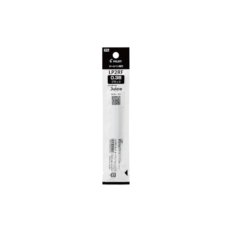 Pilot LP2RF80UF10B Gel Ballpoint Pen Refill, LP2RF Juice, 0.38, Black,