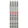 ELKOS BLACK Ballpoint Pens, 0.7mm Fine Point, Pack of 5,