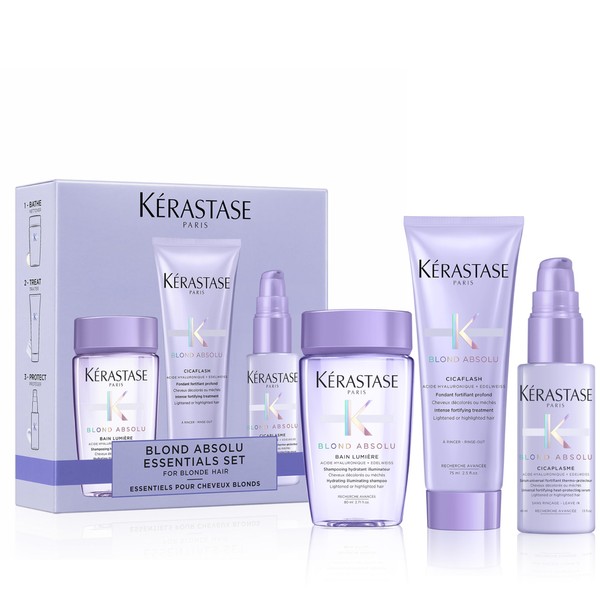 Kérastase Blond Absolu Discovery Set, With Illuminating Shampoo, Nourishing Conditioner