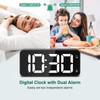 HERMIC Alarm Clock Bedside Mains Powered Large Digital Led Display,