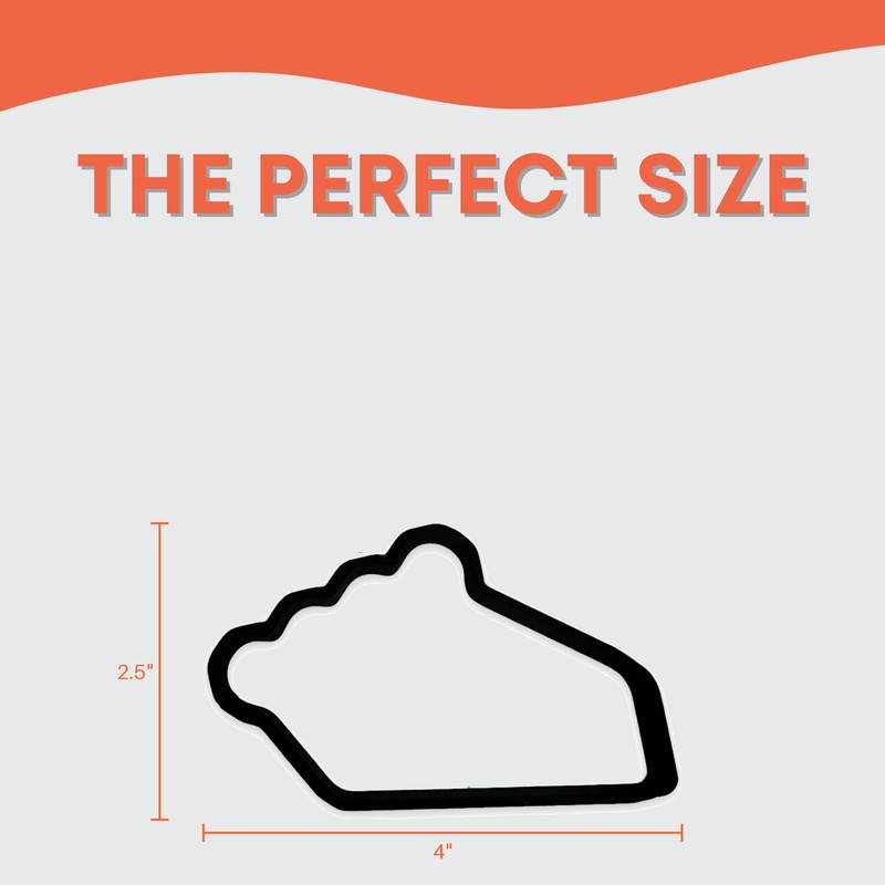 Pie Slice Cookie Cutter with Easy Push Design (4 inch)