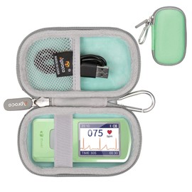 Aproca Green Hard Travel Carrying Storage Case, for EMAY Portable ECG Monitor Wireless EKG Monitoring Devices