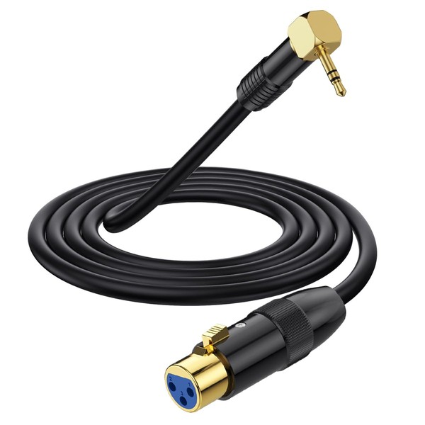 HTGuoji Right Angle 90Degree 3.5mm to XLR Microphone Cable, XLR