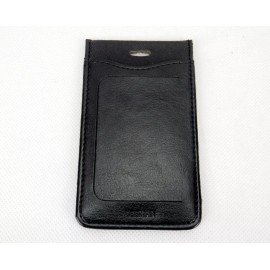 Leeman Black Leather Luggage Tag ~ Leeman Ilani Cowhide, Buckle Strap #PL-9290