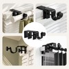 Over-Blinds Curtain Rod Brackets for Outside-Mount Blinds, Black 3-Pack