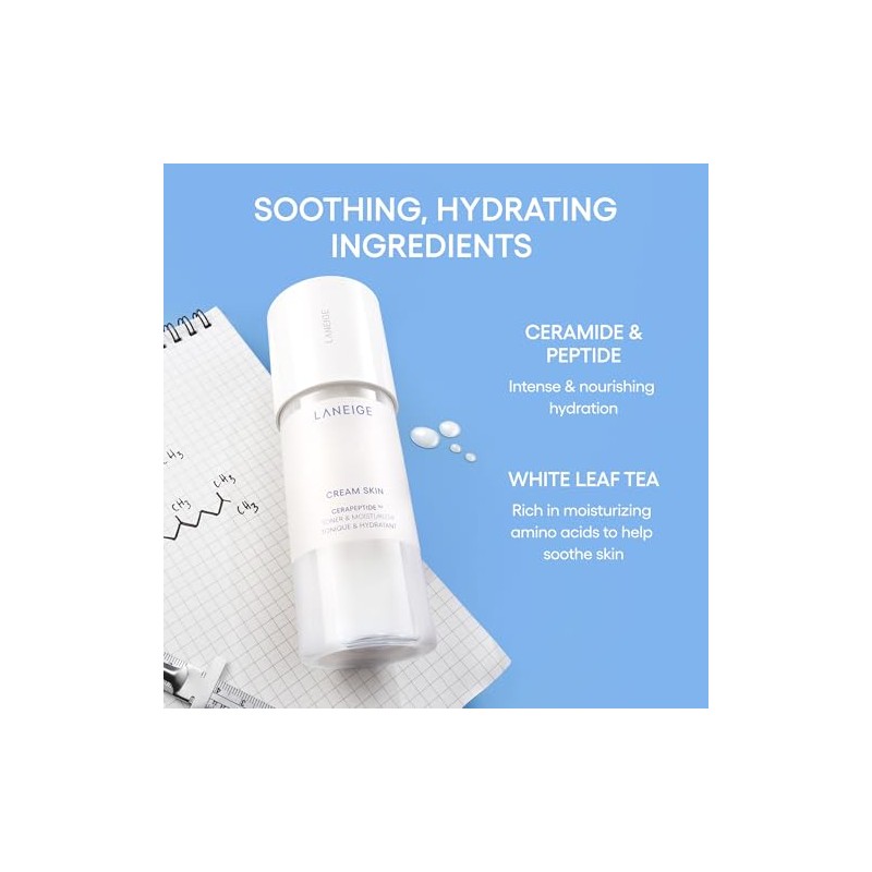 Laneige Tónico Hidratante Piel Crema Tóner Lechoso Coreano Ligero Recargable