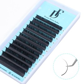 DF touchjoy Lash Extension Volume Eyelashes Extensions 0.15 C 10mm Lash Tray Individual lash Extensions Classic Lash Extensions Soft Matte Black Single Lashes for Professional Salon Use