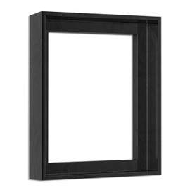 Texas Art Canvas Floater Frame for 1”to 1.25”Deep Gallery-Wrapped Canvas, Floating Picture Frame for Oil Paintings, Prints and Wall Art, PS Wood-Look Frames with Hanging Kit 8x12 inch Black