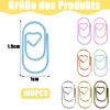 luckaide Paper Clips, Pack of 100 Paper Clips, Heart Motif,