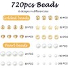 Bmeigo 720pcs Spacer Beads Bracelet Making Kit, Loose Imitation Pearls