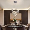 WECHAET Modern Round LED Chandeliers for Dining Room Light Fixture,