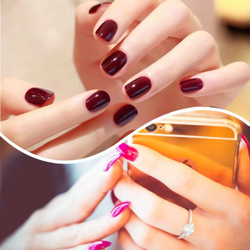 16 hojas de calcomanías de esmalte de uñas completas para