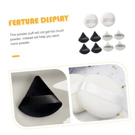 Healeved 10pcs Powder Puff Makeup Sponge Pads for Women Makeup Supplies Portable for Powder Application