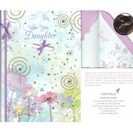 PAPYRUS GRADUATION CARD NIP MSRP $6.95 FOR YOU, DAUGHTER CARD (M2)