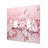 2 Gang Wall Plate Cover Beautiful Pink Cherry Blossoms Decorative