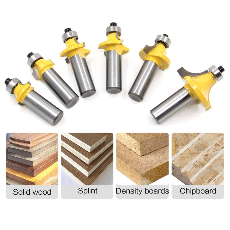 1/2 Inch Shank Round-Over Router Bits Corner Rounding Edge-Forming Roundover