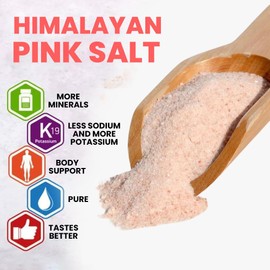 Pure Himalayan Pink Salt (Fine) 1kg | 100% Natural | Premium Unrefined | Vegan | Gluten Free | Reusable Packaging for Cooking, Detoxification, Table, Bath or Sole by Pak Salt Mines®