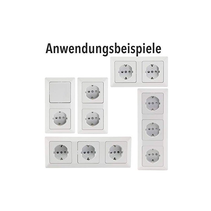Socket Switch System, Milos Matt White Flush-Mounted Sockets, Switch Frame