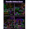 Solar Halloween Decorations Outdoor 2 Pack Eyeball Lights Purple and