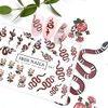 IBDI Snake and Flower nail Decals/Sliders for manicure or pedicure,