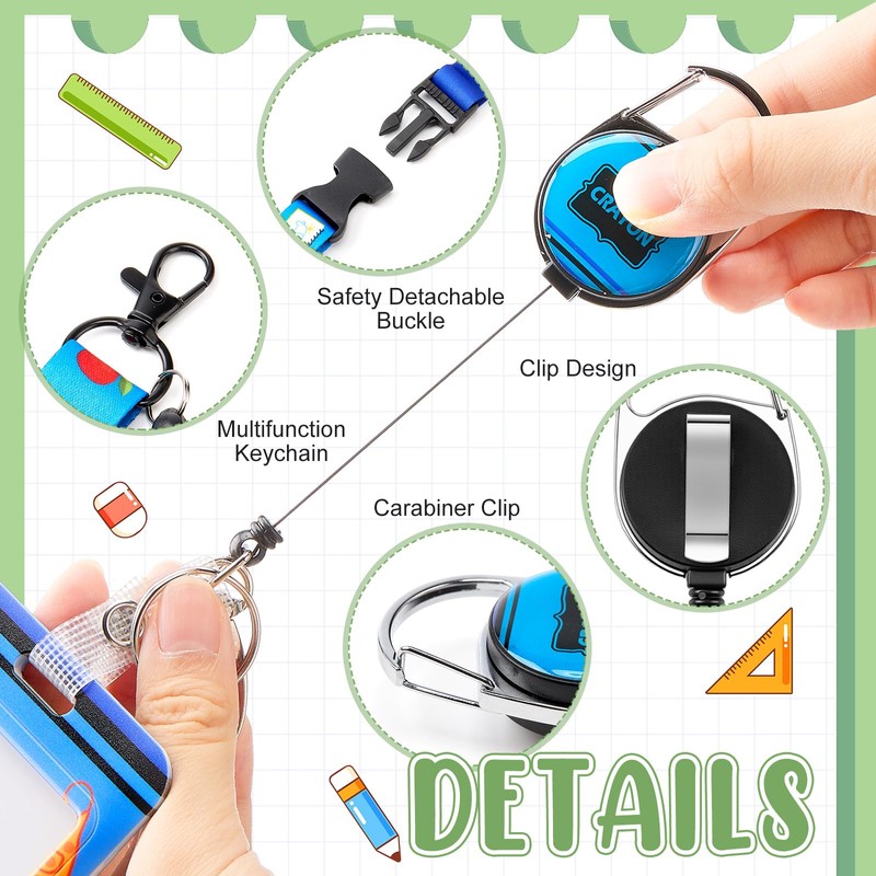 4 Pack Back to School Teacher Lanyards for ID Badges