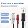 3.5mm Stereo to Dual Mono Cable, 6inch 1/8" TRS Male