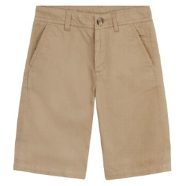 CityComfort Boys Chino Shorts with Adjustable Waist, Breathable Cotton (Beige, 9-10 Years)