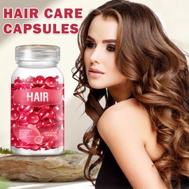 DAMUSI Hair Treatment Serum,No-rinse Hair Care,Moisturizing Formula Enriched with Macadamia Avocado Oil, Smooth Hair Oil for All Hair Types (30PCS)