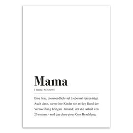 Mama Poster DIN A4: Mama Definition